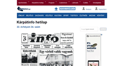 Desktop Screenshot of hetilap.karpatinfo.net